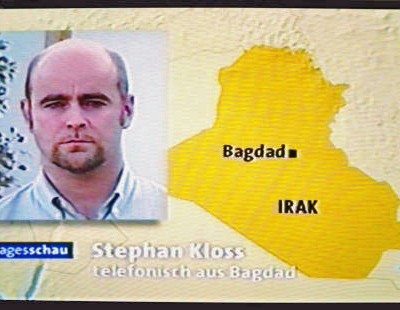 Kloss berichtete für die "Tagesschau" aus Bagdad (Foto: ARD)