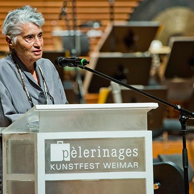 KZ-Überlebende Ruth Klüger bei der Eröffnung (Foto: © Maik Schuck)