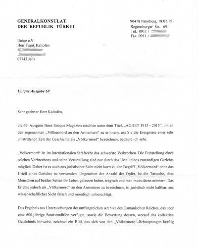 Ein besonderer Leserbrief