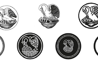 Logo der Firma "Pelikan" im Wandel: von 1878 bis in die 1930er (© Pelikan.com)