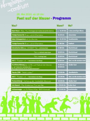 „Fest auf der Mauer“ am 26. Mai